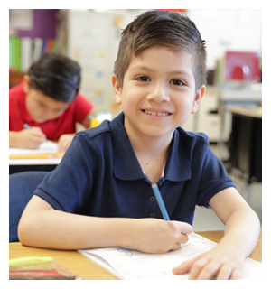 Student at desk